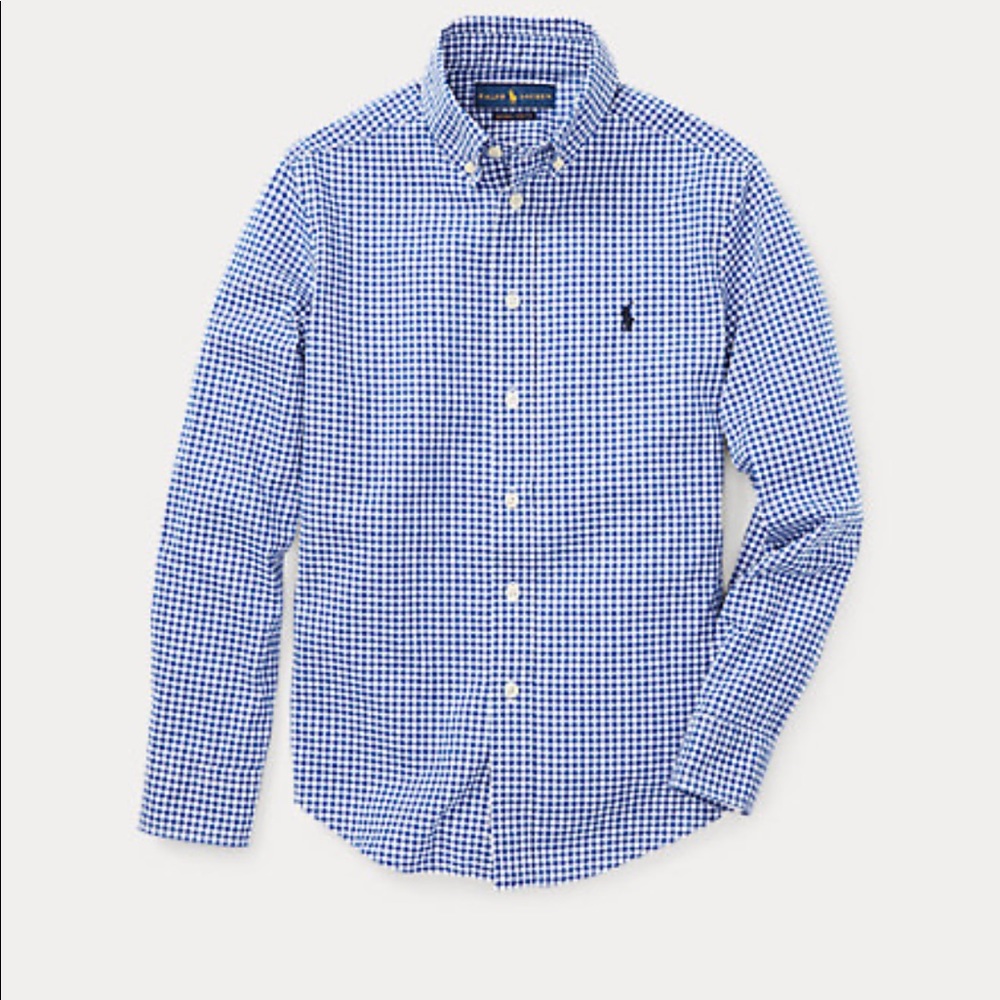 Ralph Lauren Blue/white Gingham Shirt